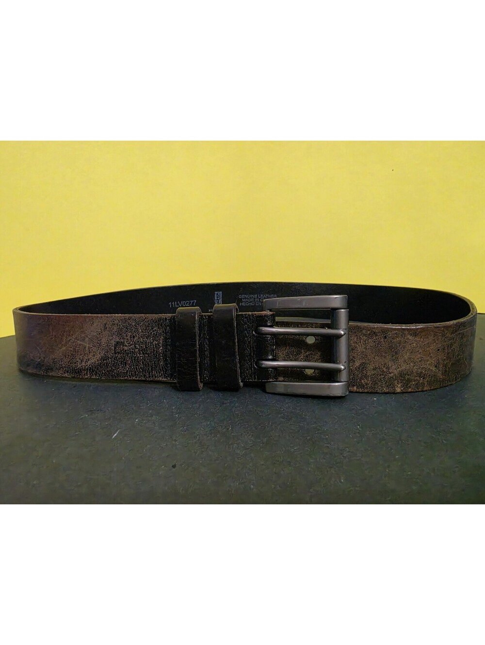 Brown Distressed Levi Leather Belt 36